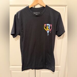 Baseball Lifestyle 101 Black Ice Cream Tee with Colorful Drip Graphic